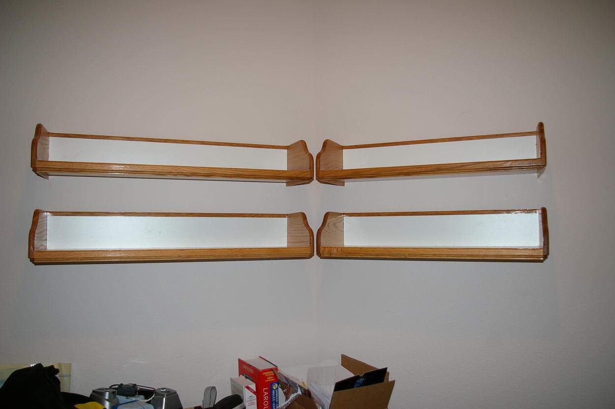 Short shelves - front view