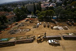 Construction from the top of the Press-Box towards the widest part of what will become the SAHPC